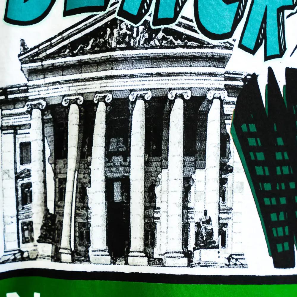 Jumbo Screen Printing for LA Apparel 1801GD: Black Wall Street T-Shirts 1