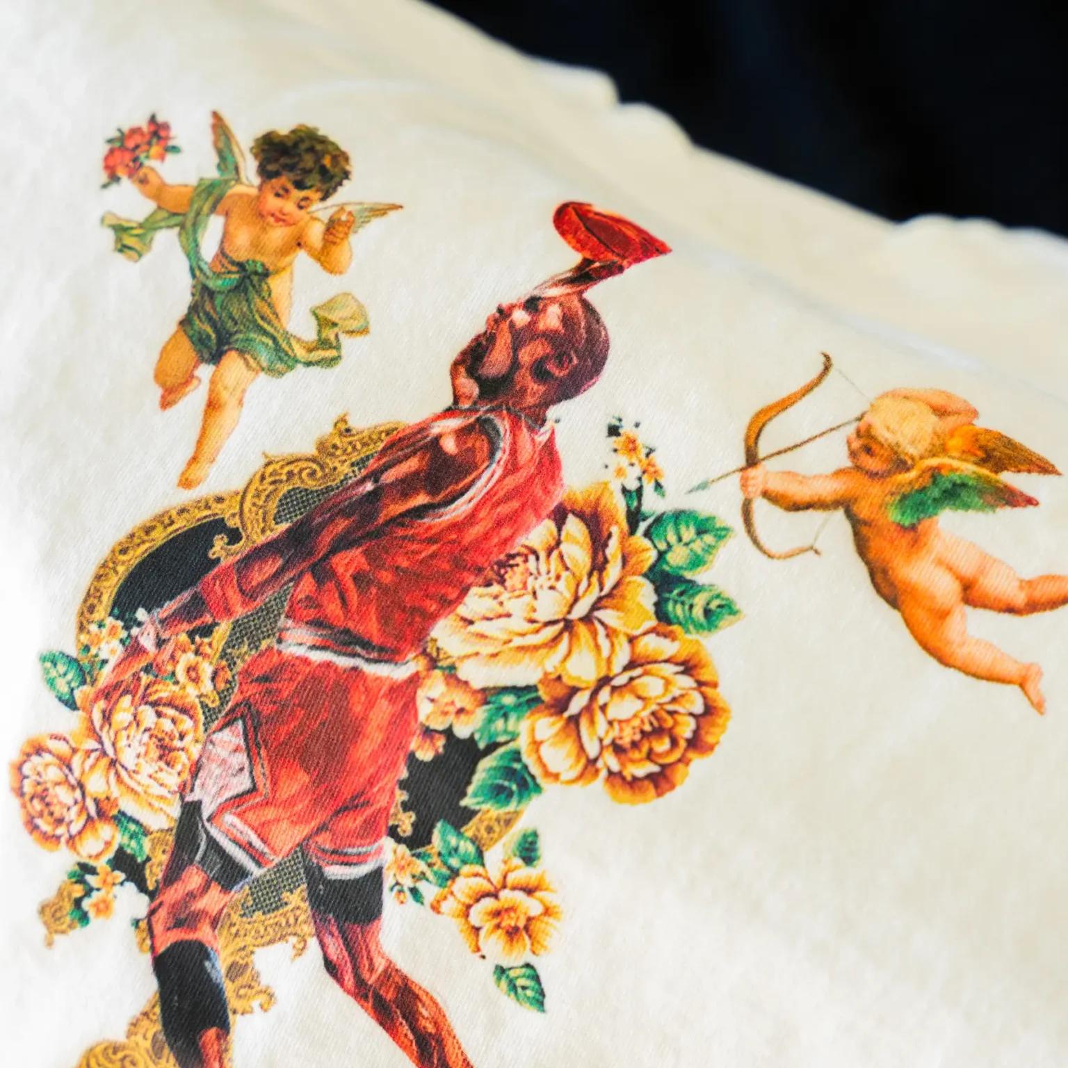 Digital Squeegee Screen Printing on LA Apparel 1801GD T-Shirts 1