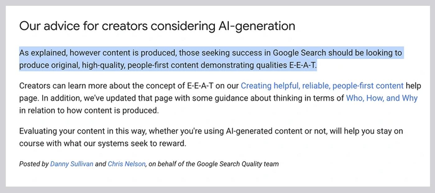 A useful illustration of EEAT signals: original photo, named author with credentials, and firsthand experience all on a single page