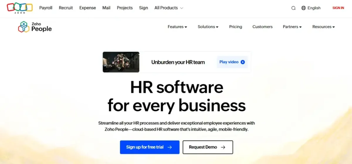 Zoho people Leave Management System