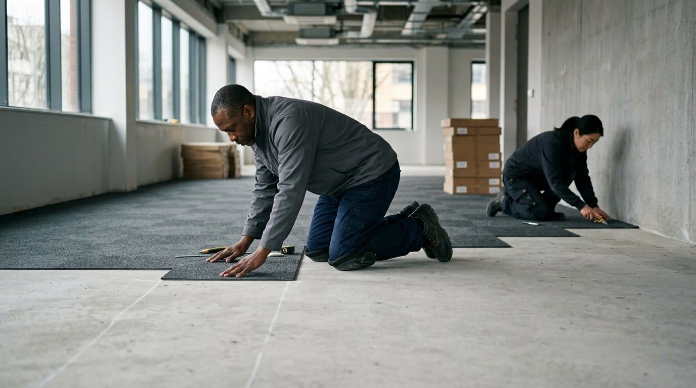 Commercial Flooring Contractors at work