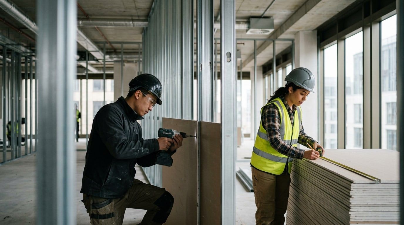 Drylining & Partition Contractors at work