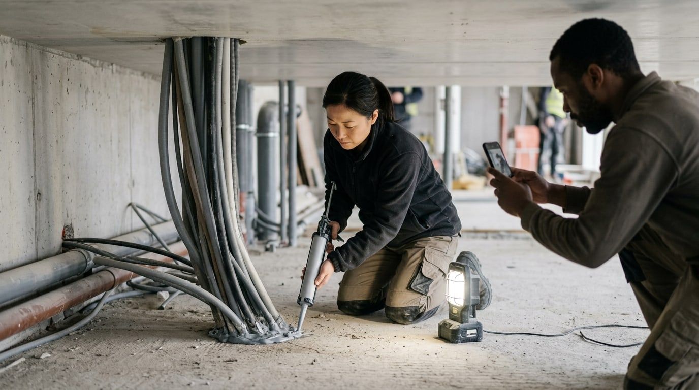 Passive Fire Protection Contractors at work