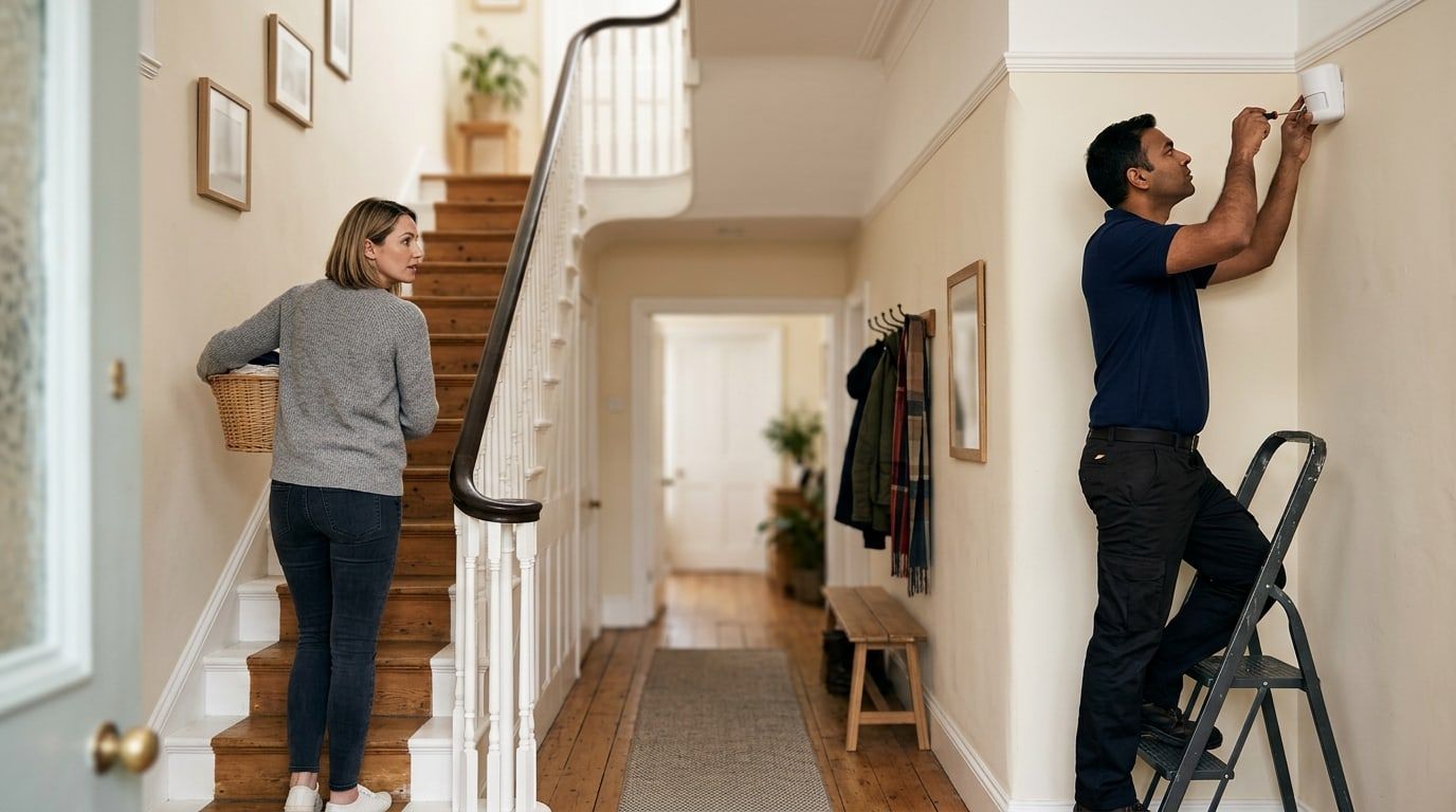 Intruder Alarm Installers at work