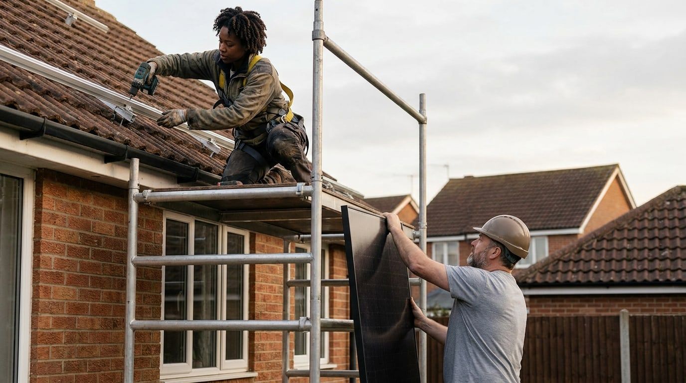 Residential Solar Installers at work