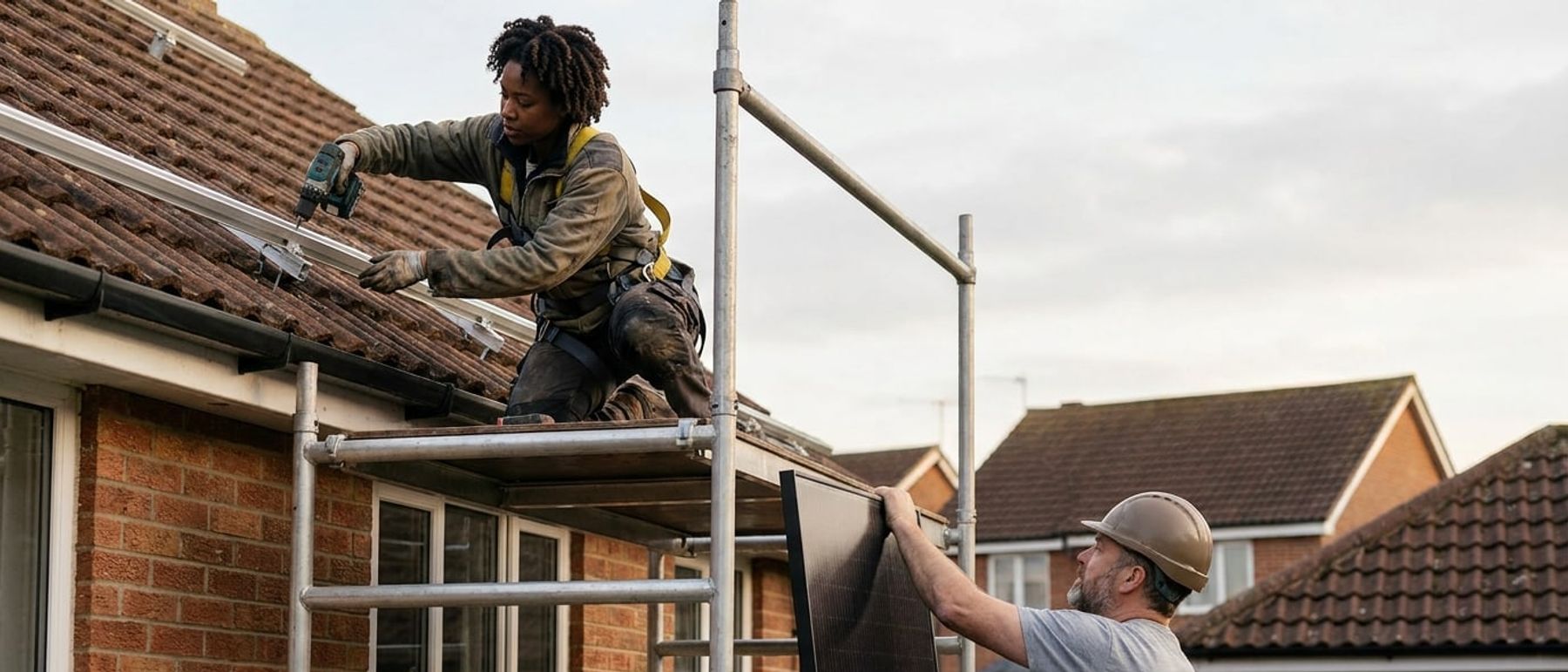 Residential Solar Installers at work