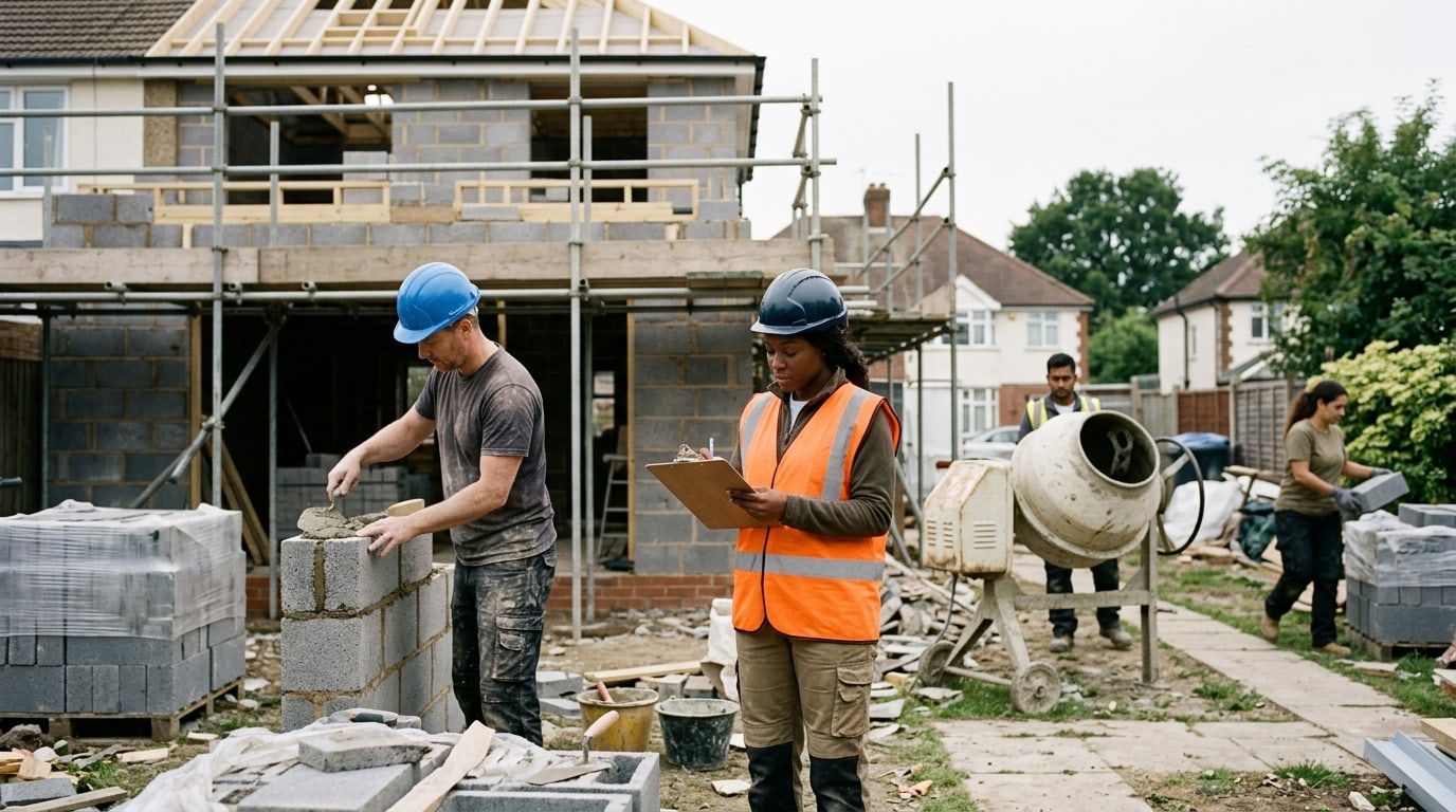 Building Contractors at work