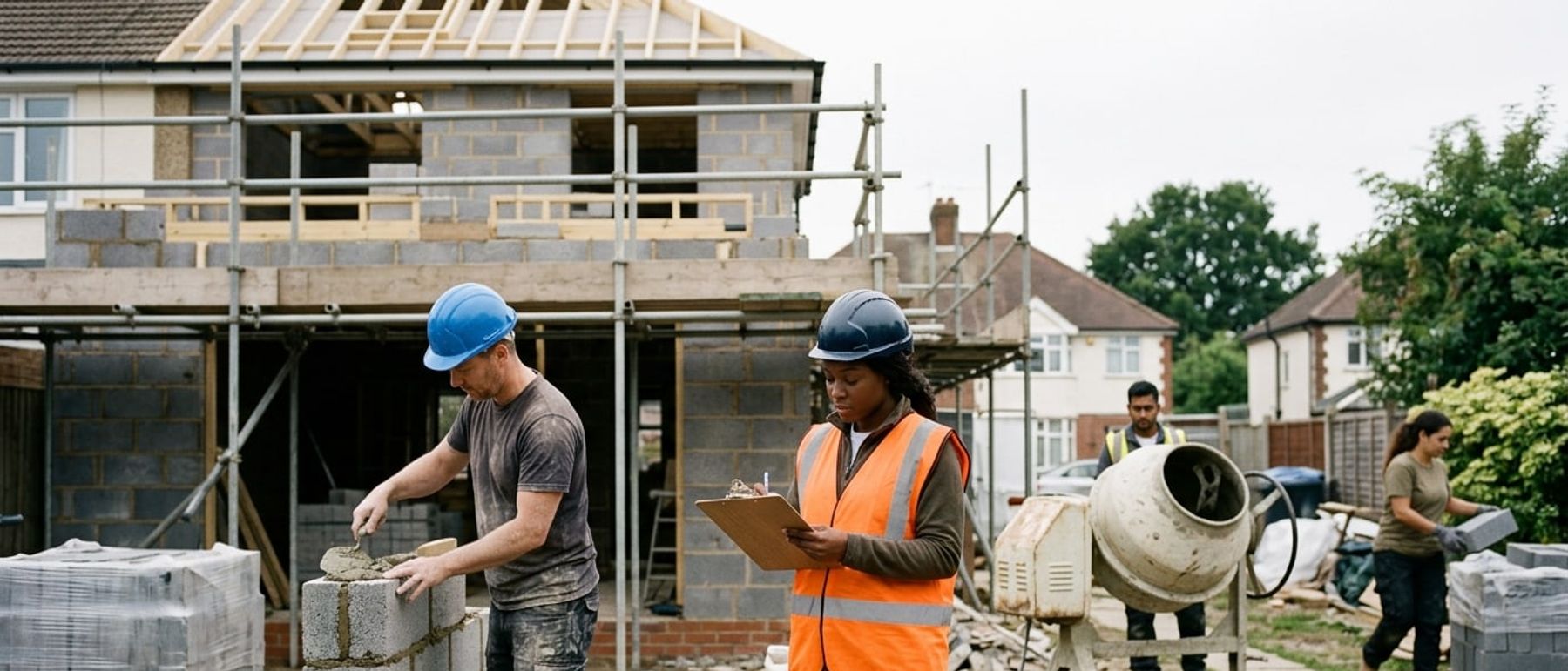 Building Contractors at work