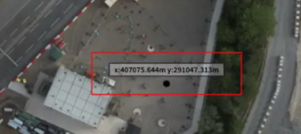 Image showing the transparent markup based on the entered coordinates. 