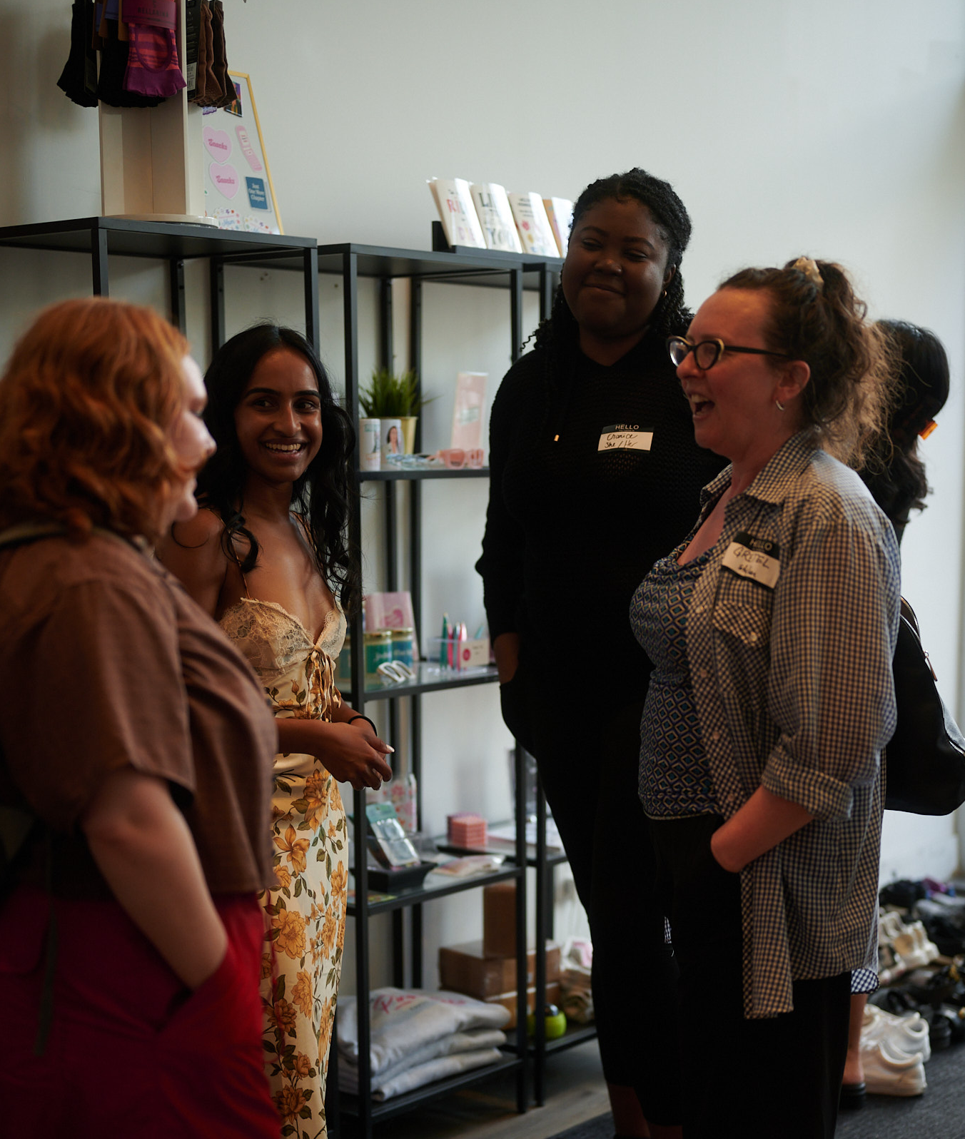Four women talking