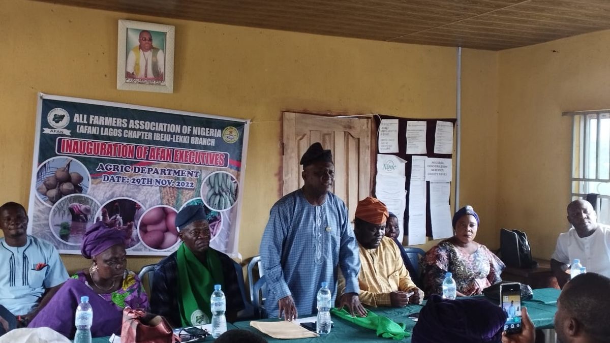 ALL FARMERS ASSOCIATION OF NIGERIA (AFAN) IBEJU-LEKKI CHAPTER INAUGURATES NEW EXCO