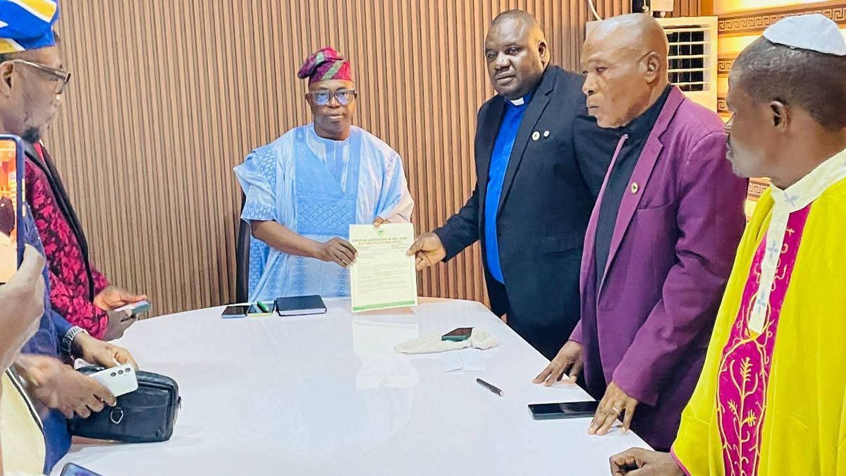 CHRISTIAN ASSOCIATION OF NIGERIA (CAN), PENTECOSTAL FELLOWSHIP OF NIGERIA (PFN), CONGRATULATES HON. OLOWA, PRAYS FOR A SUCCESSFUL SECOND TENURE