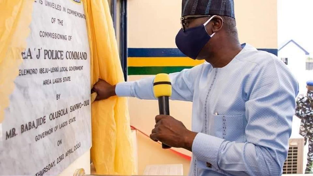 Commissioning of New Lagos Area 'J' Police Command at Elemoro Town, Ibeju-Lekki Local Government Area of Lagos State.
