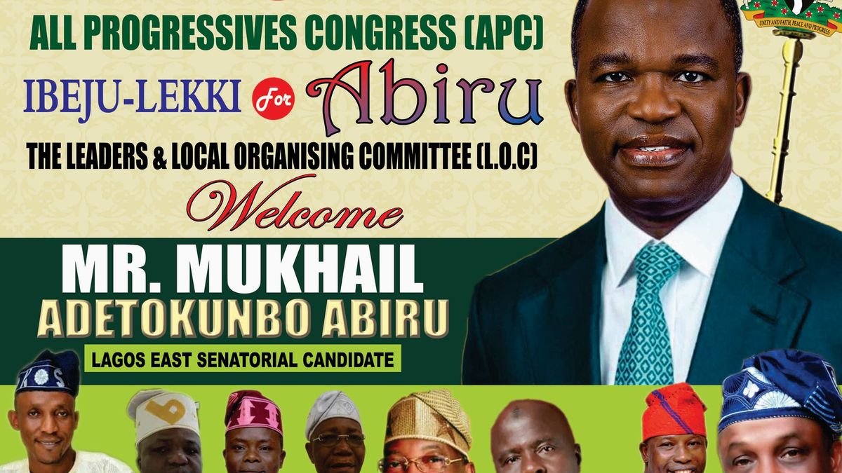 VISITATION OF ALL PROGRESSIVE CONGRESS (APC) LAGOS EAST SENATORIAL CANDIDATE