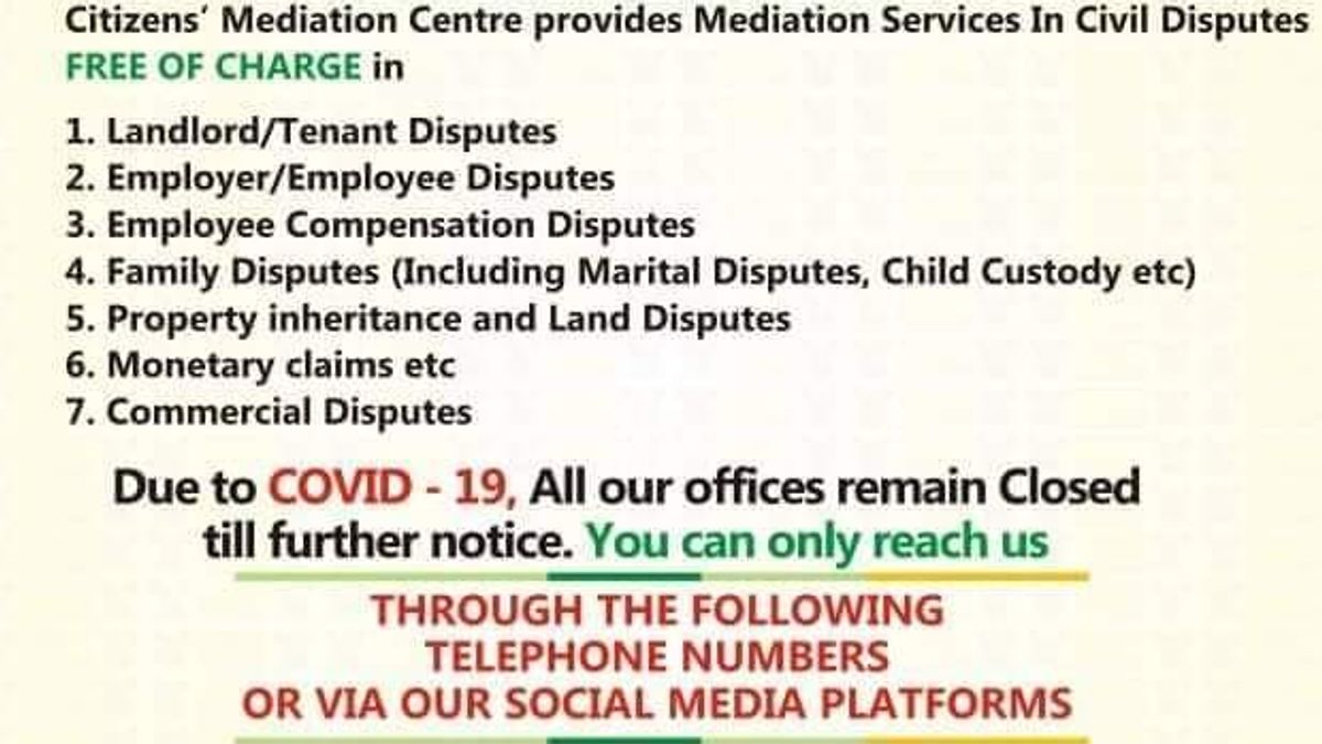 Citizens Mediation Centre Update