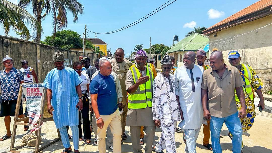HON. OLOWA CONDUCTS FIELD ASSESSMENT OF ONGOING PROJECTS ACROSS IBEJU-LEKKI COMMUNITIES