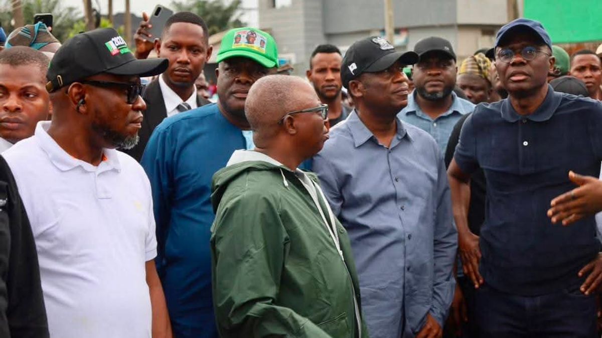 OLOWA RECEIVES SANWO-OLU, DEPUTY GOVERNOR, OTHERS AS LAGOS INTENSIFIES FLOOD RESPONSE IN GBETU-IWEREKUN