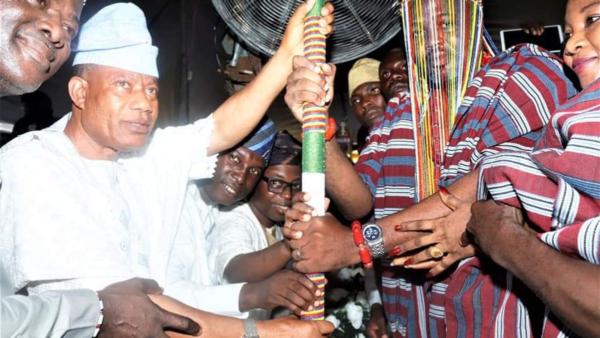 PRESENTATION OF STAFF OF OFFICE TO THE SEVEN (7) NEWLY INSTALLED TRADITIONAL RULERS