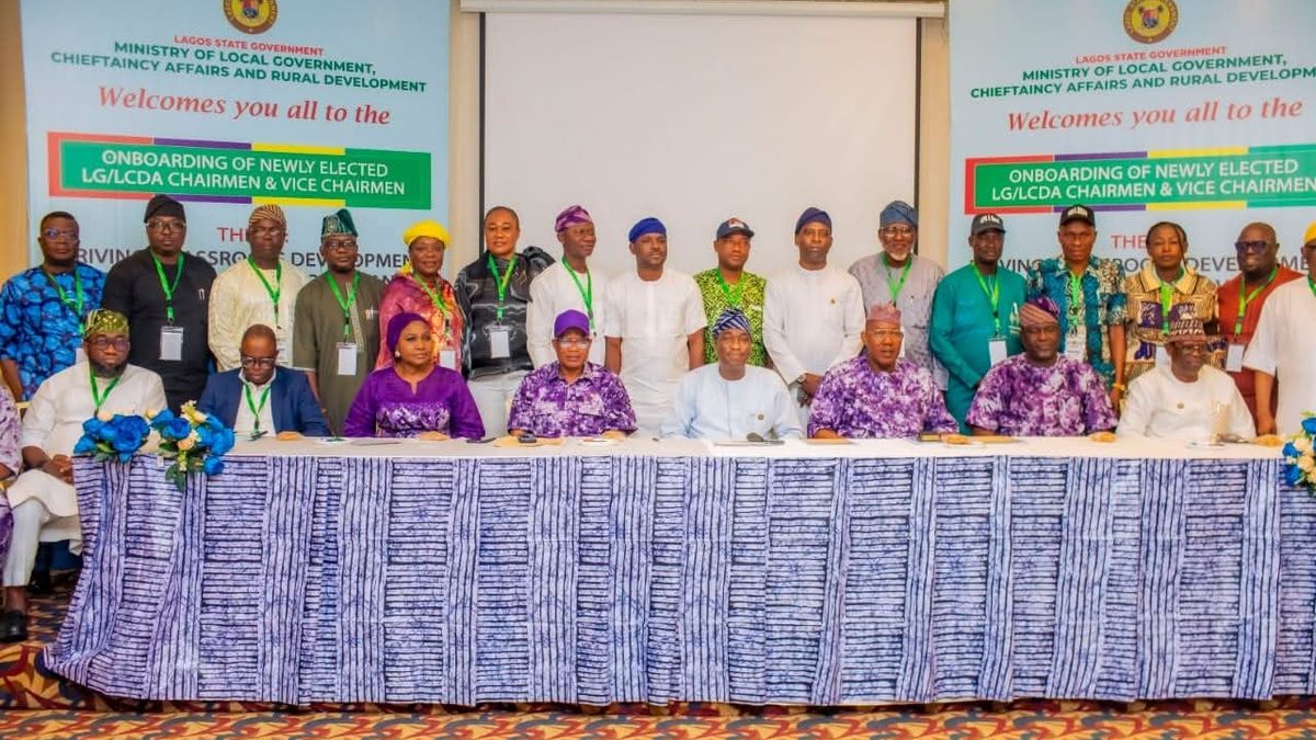 GOVERNOR BABAJIDE OLUSOLA SANWO-OLU ONBOARD NEWLY ELECTED LG AND LCDA'S CHAIRMEN AND VICE AS OLOWA PROMISED INCLUSIVE GOVERNANCE AND DEVELOPMENT AT GRASSROOT LEVEL