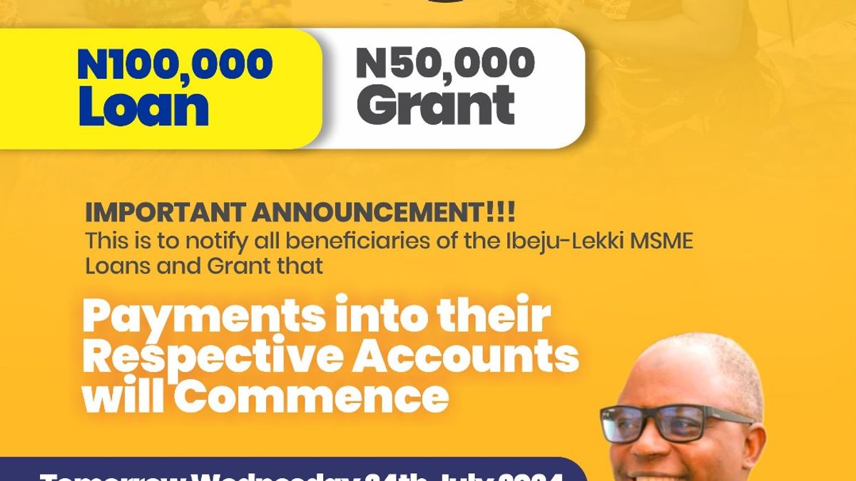 *NOTICE OF PAYMENT OF N50,000 MSME GRANT