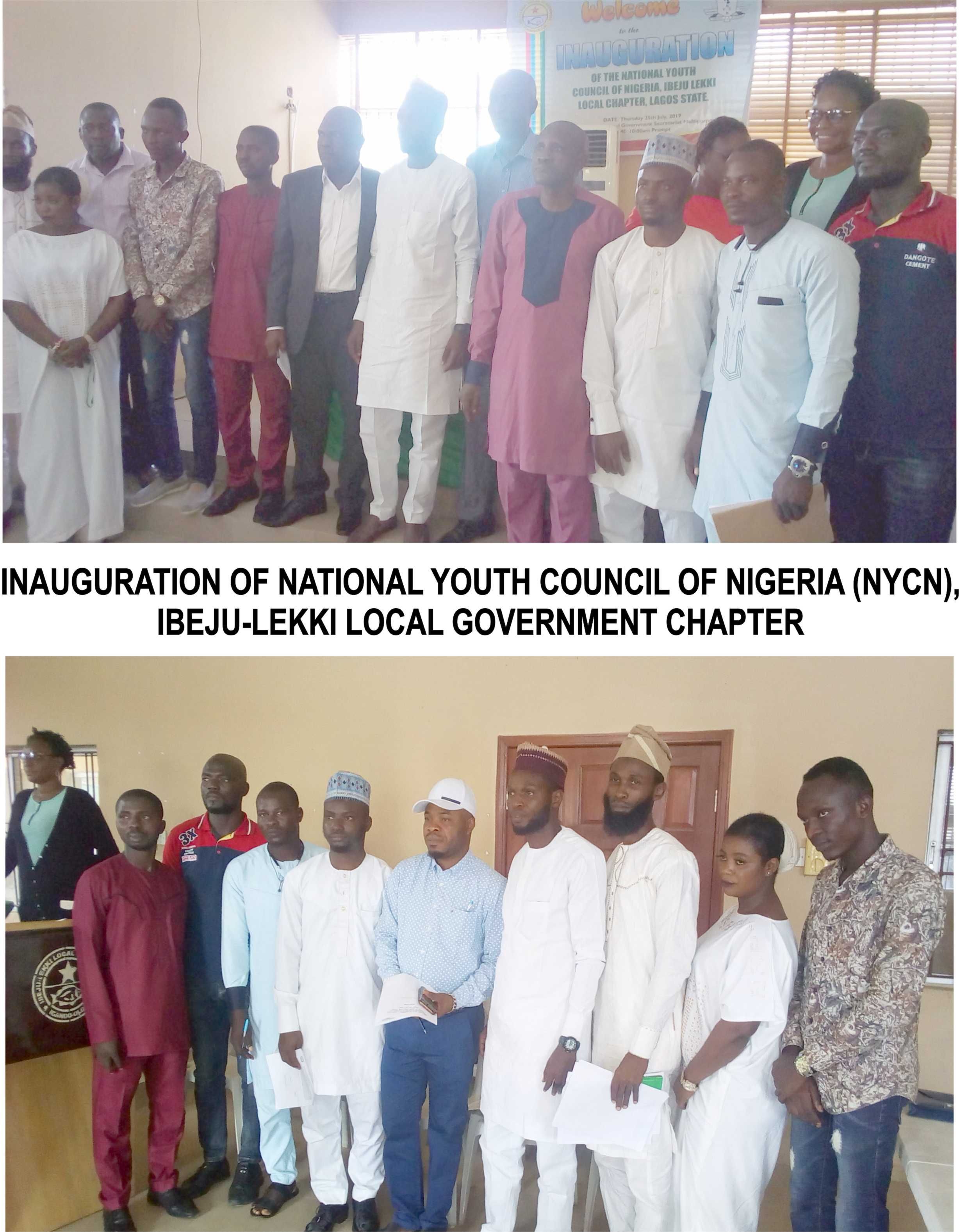 INAUGURATION OF NATIONAL YOUTH COUNCIL OF NIGERIA (NYCN), IBEJU-LEKKI LOCAL GOVERNMENT CHAPTER