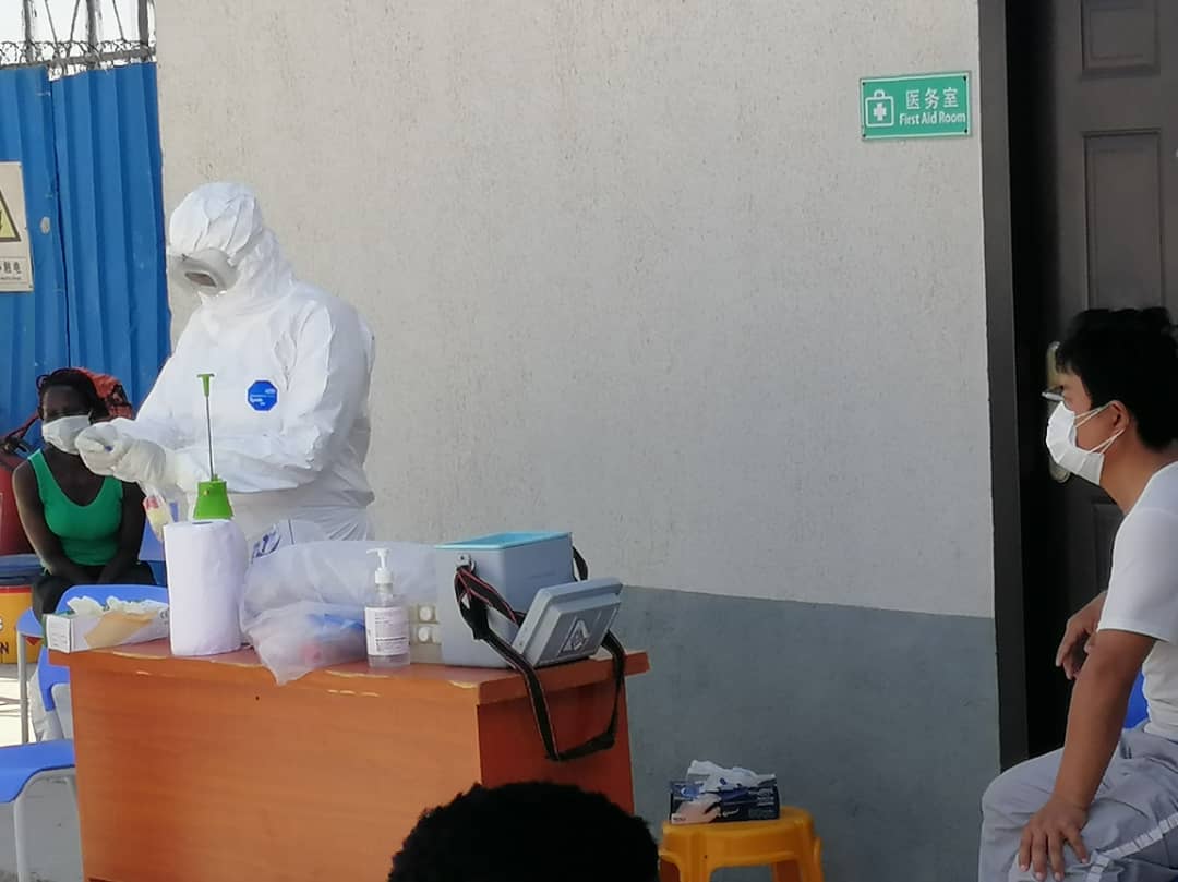 Ongoing Sample Collection of Corona Virus (COVID-19) Pandemic Inside Dangote Refinery