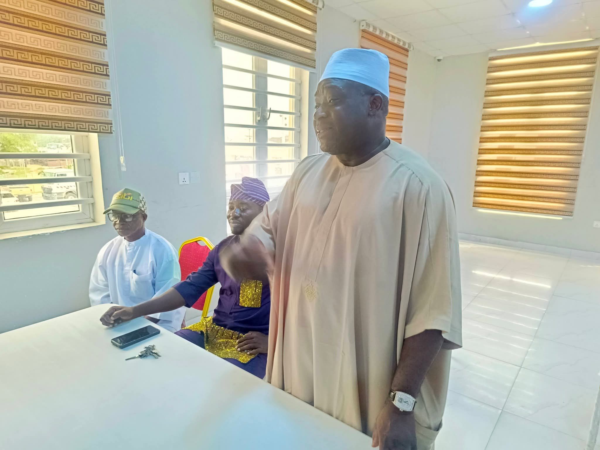 HON. OLOWA STEPS UP SECURITY MEASURES; MEETS WITH TRICYCLE, MOTORCYCLE, AND NURTW UNIT CHAIRMEN IN IBEJU-LEKKI
