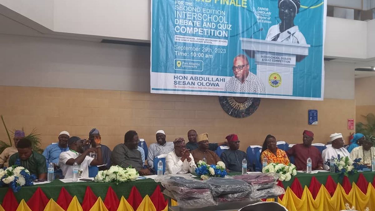 IBEJU-LEKKI HOLDS GRAND FINALE OF ANNUAL INTER SCHOOLS DEBATE AND QUIZ COMPETITION.