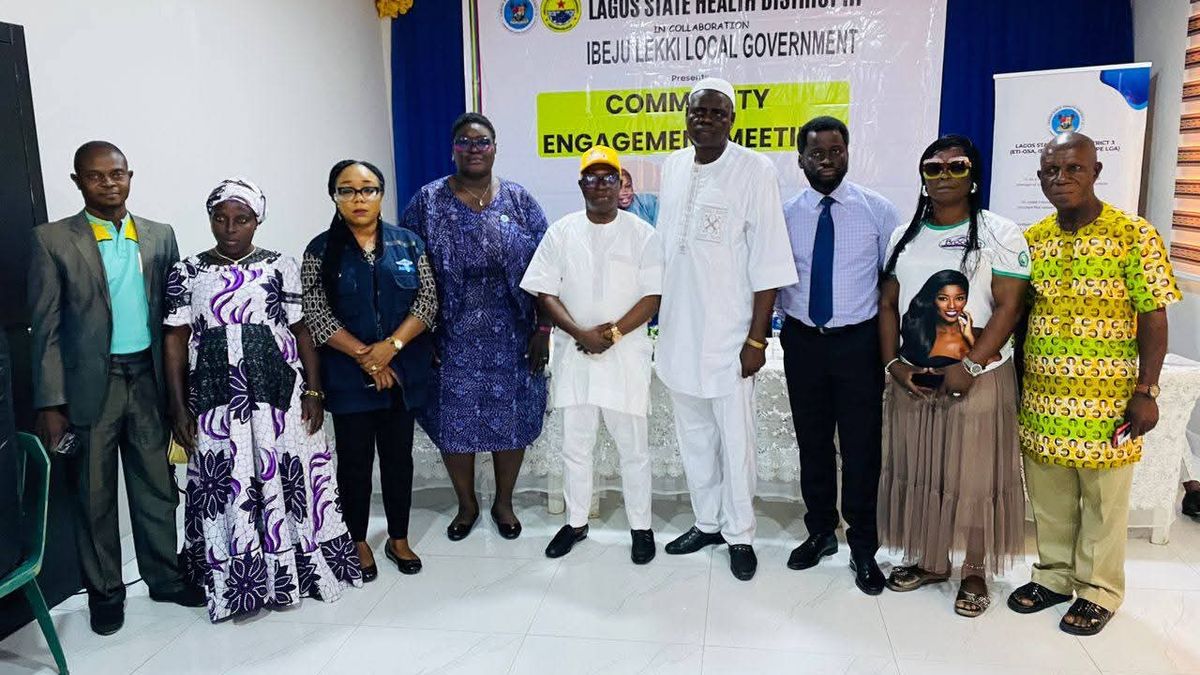 COMMUNITY ENGAGEMENT: LAGOS STATE HEALTH DISTRICT III IN CONJUNCTION WITH IBEJU-LEKKI LOCAL GOVERNMENT, SENSITIZE RESIDENTS ON HEALTH BENEFITS