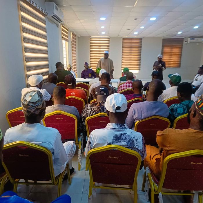 HON. OLOWA STEPS UP SECURITY MEASURES; MEETS WITH TRICYCLE, MOTORCYCLE, AND NURTW UNIT CHAIRMEN IN IBEJU-LEKKI