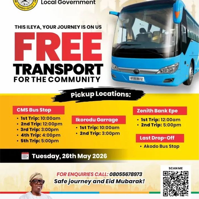 IBEJU-LEKKI LG PROVIDES FREE TRANSPORTATION FOR RESIDENTS AHEAD OF EID-MUBARAK