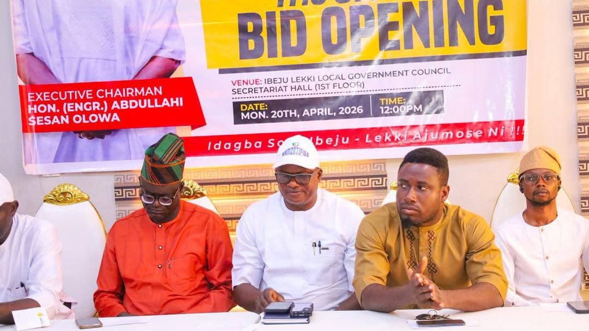 IBEJU-LEKKI LOCAL GOVERNMENT HOLDS TRANSPARENT BID OPENING FOR DEVELOPMENT PROJECTS