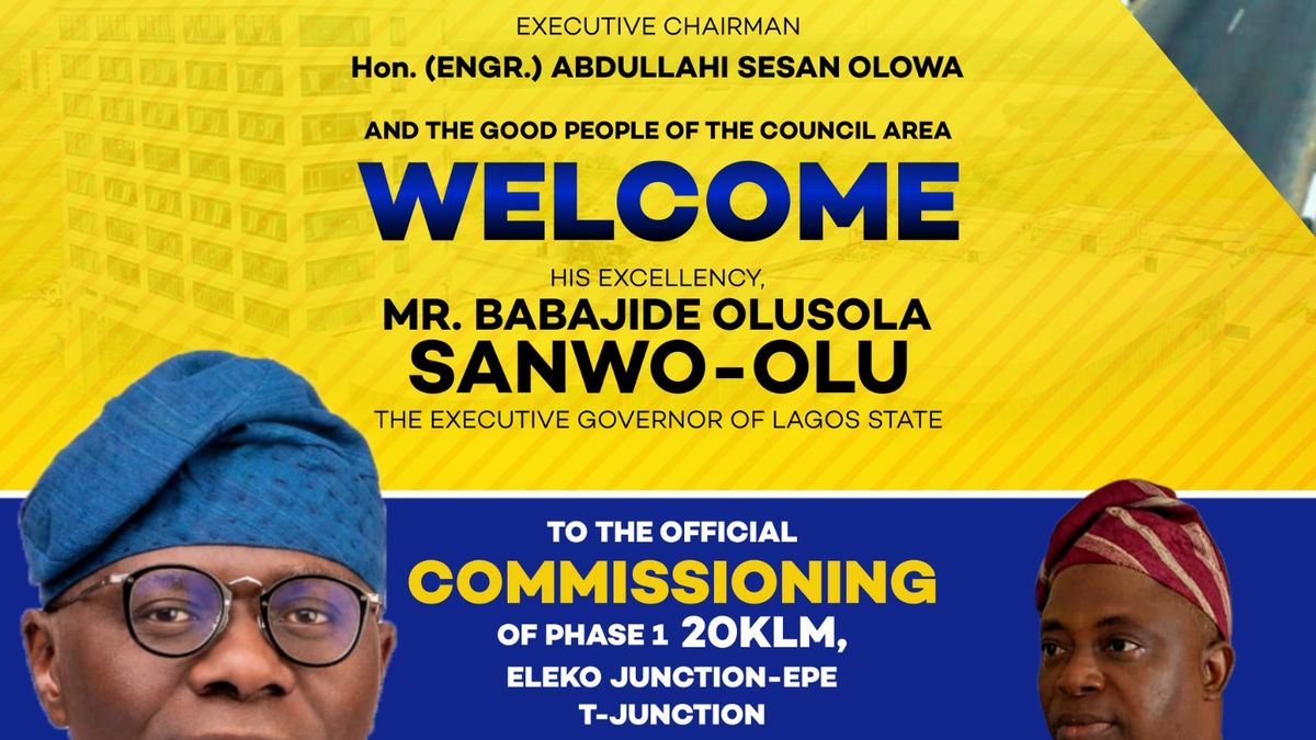 IBEJU-LEKKI AGOG AS MR GOVERNOR COMMISSIONS NEWLY CONSTRUCTED (PHASE 1) ETI-OSA, ELEKO TO EPE T-JUNCTION EXPRESSWAY.