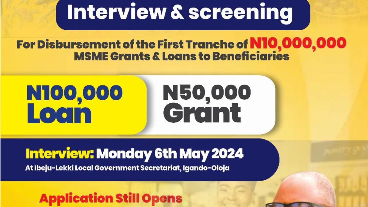 IBEJU-LEKKI MSME GRANT AND LOAN SCHEME