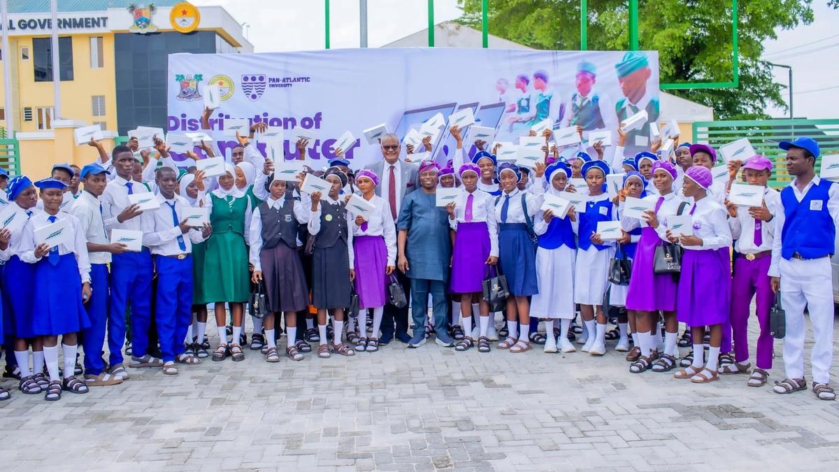Pan-Atlantic University Gifts Tablets to Ibeju-Lekki Students