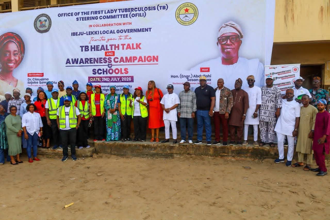 LAGOS FIRST LADY TAKES TUBERCULOSIS CAMPAIGN TO IBEJU-LEKKI, OLOWA CALLS FOR GREATER INVESTMENT IN PREVENTIVE 