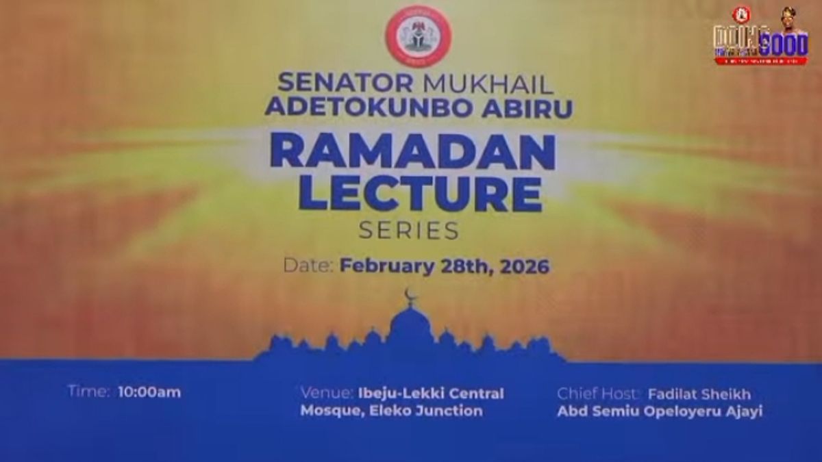 SENATOR MUKHAILU ADETOKUNBO ABIRU HOSTS INSPIRING RAMADAN LECTURE ON "GOOD REPRESENTATIVE" AT IBEJU-LEKKI CENTRAL MOSQUE, ELEKO