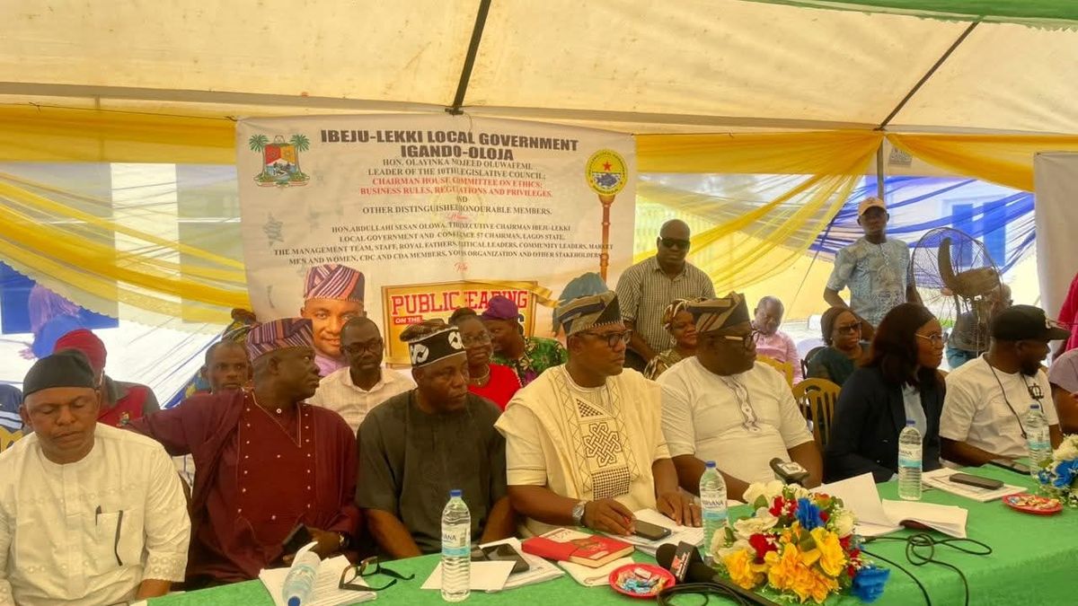 THE 10TH LEGISLATIVE COUNCIL HOLDS PUBLIC HEARING ON SEVEN DRAFT BILLS SET TO BECOME BYE-LAWS IN IBEJU-LEKKI LOCAL GOVERNMENT