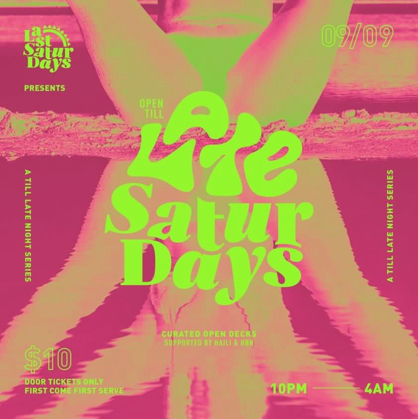 OPEN TILL LATE SATURDAYS