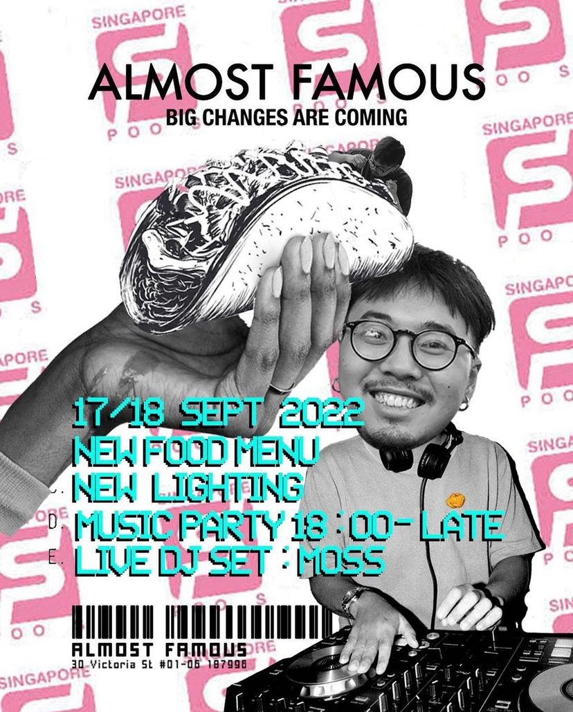 ALMOST FAMOUS NEW KITCHEN MENU PARTY