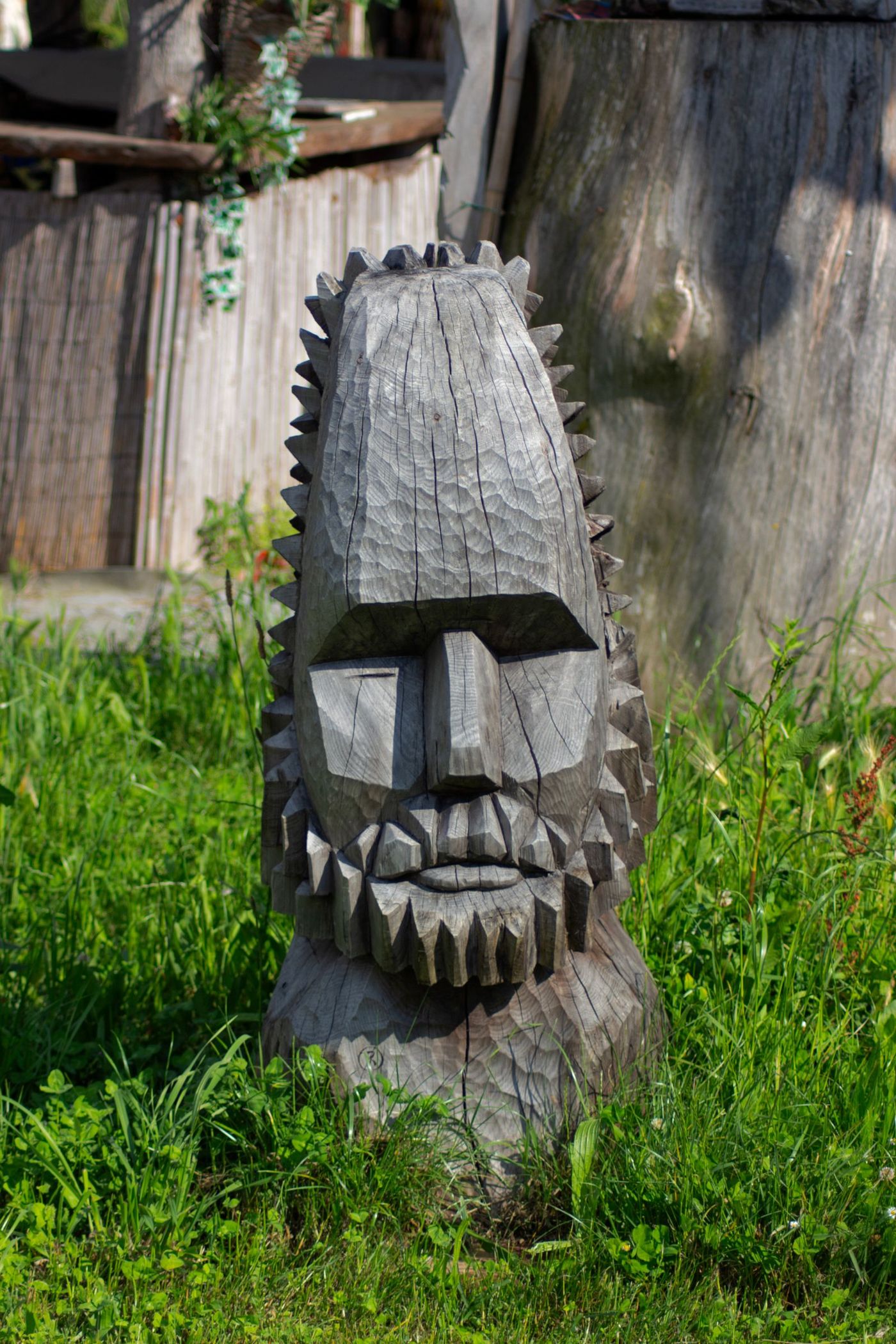 Gesicht im Garten