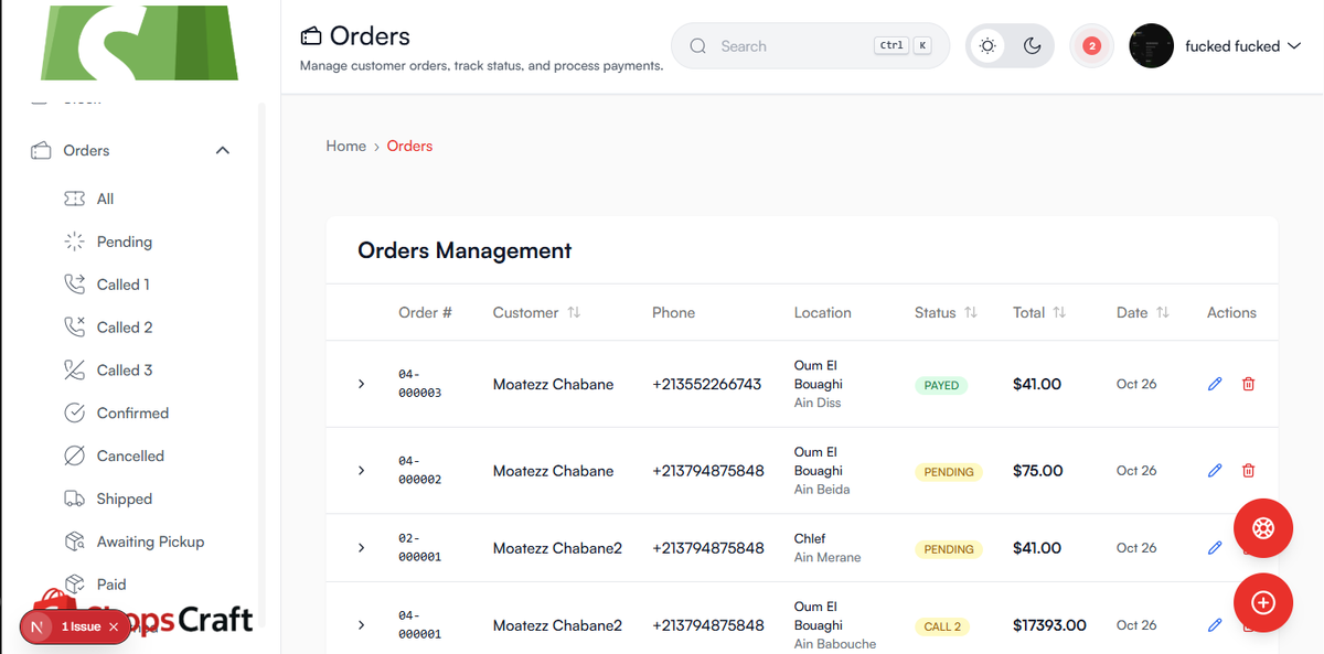 Complete order system