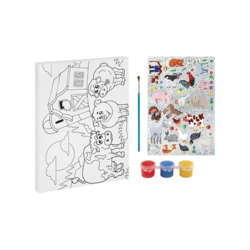 PYO CANVAS 20X15CM, INCL 3 PAINT, BRUSH & STICKERS