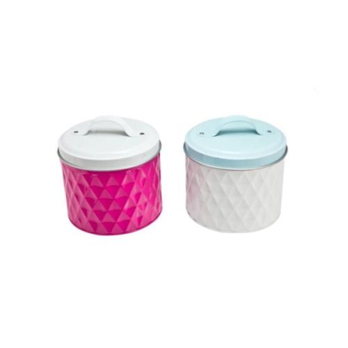 cookie jar relief 13 x 14 cm pink/blue