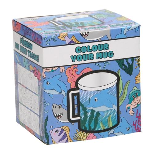 Kleur je eigen beker zeedieren 250ml