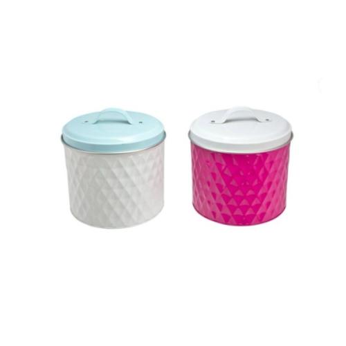 cookie jar relief 17 x 17 cm pink/blue