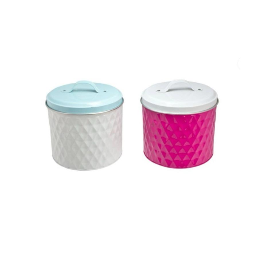 cookie jar relief 17 x 17 cm pink/blue
