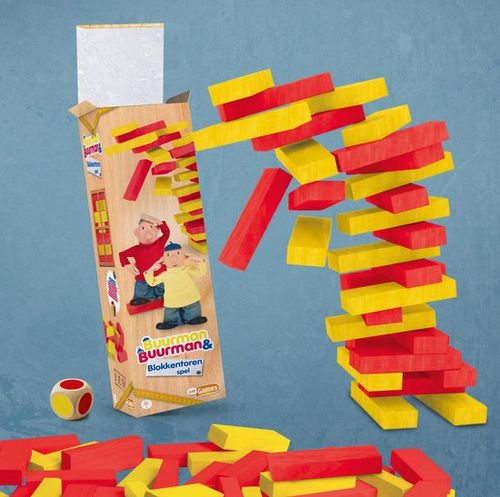 Buurman & Buurman Blokkentoren spel met dobbelsteen