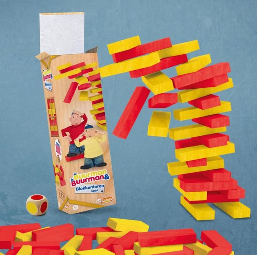 Buurman & Buurman Blokkentoren spel met dobbelsteen