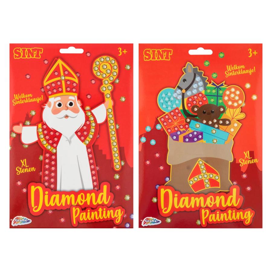 Sinterklaas Diamond Painting Mozaïek – 2 assorti, XL-stenen